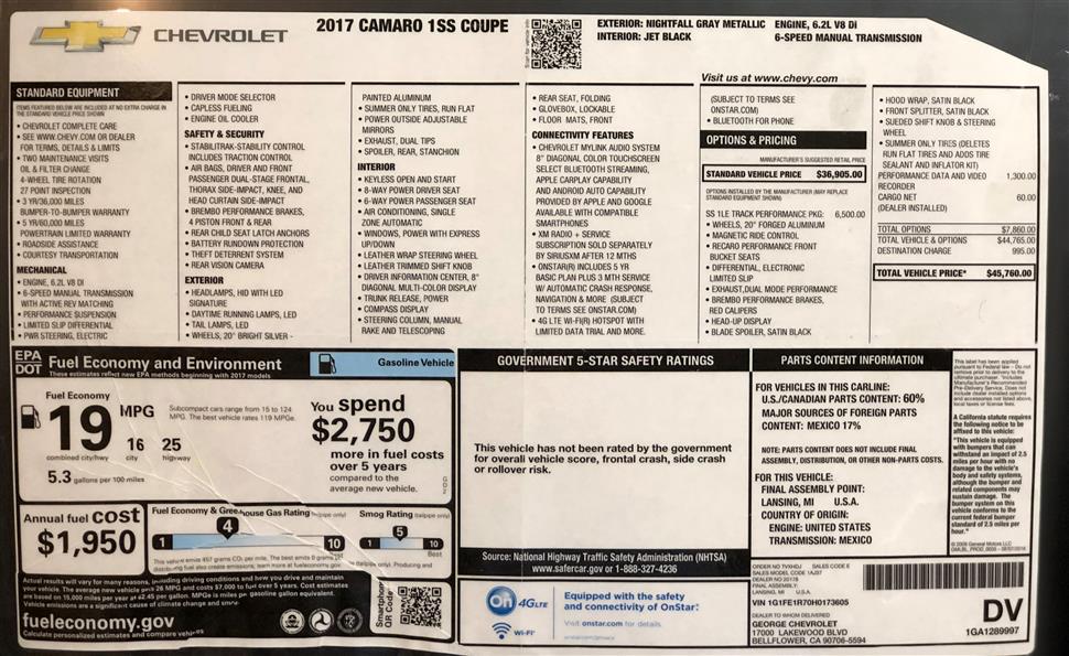 Chevrolet Camaro swap a car lease San Diego CA