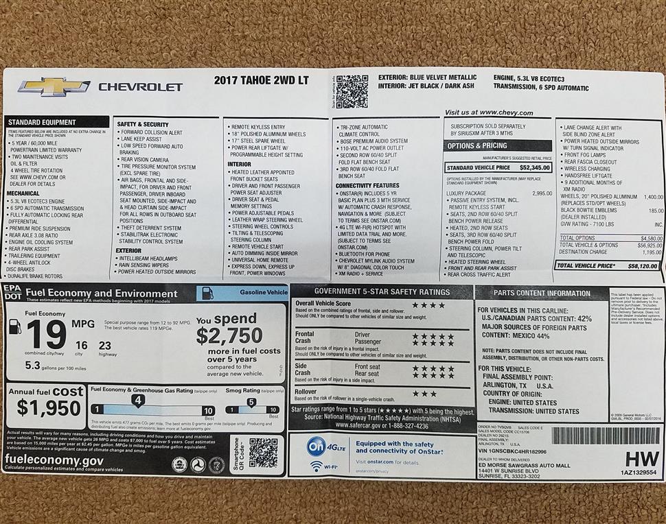 Chevrolet TAHOE car lease take over Miami FL