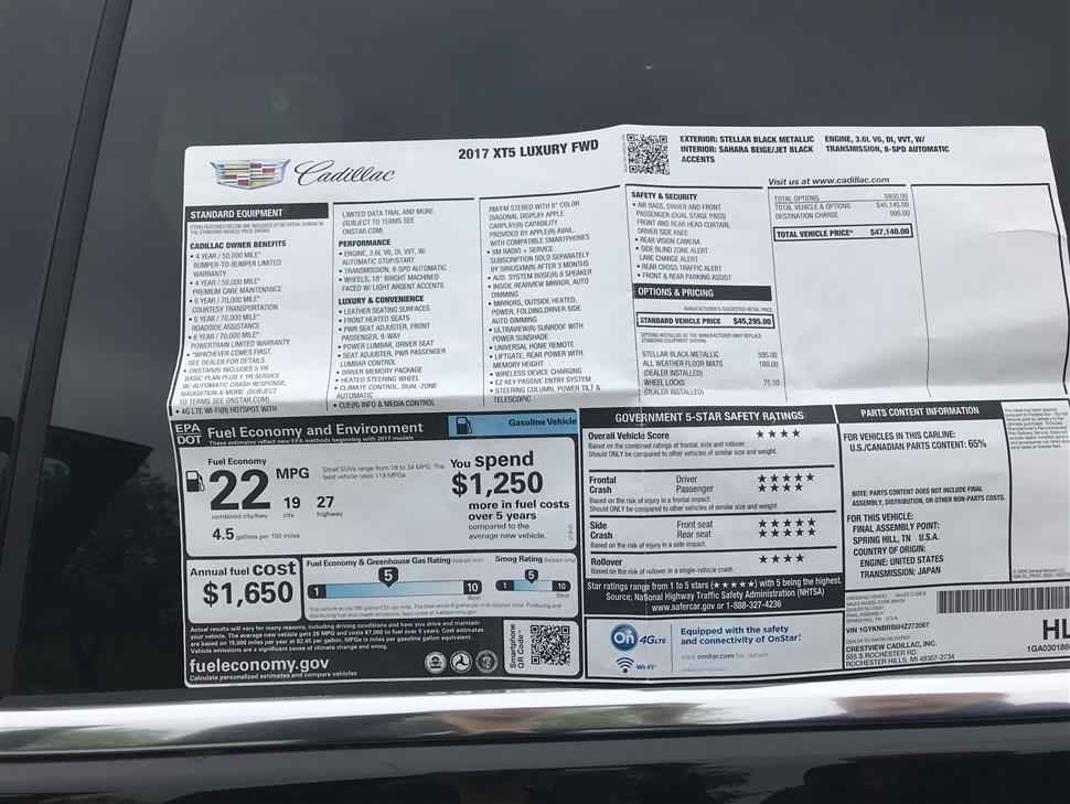 Cadillac XT5 transfer car lease Rochester Hills MI