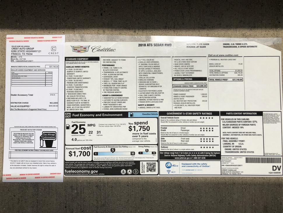 Cadillac ATS lease transfer Dallas  TX