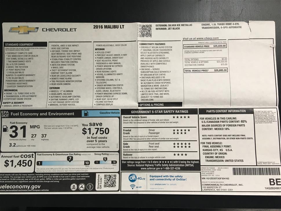 Chevrolet Malibu car lease transfers Worcester MA