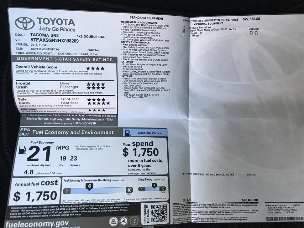 Toyota Tacoma lease takeover Murrieta CA