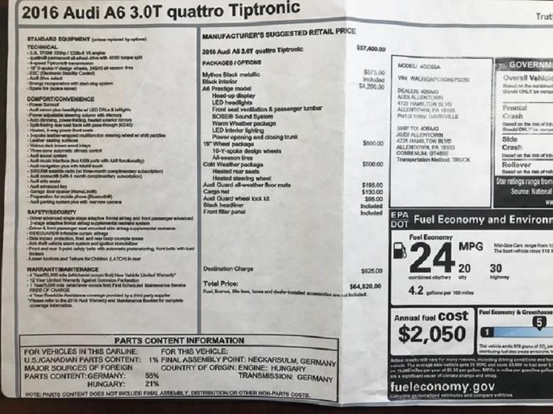 Audi A6 car lease swap Lebanon NJ