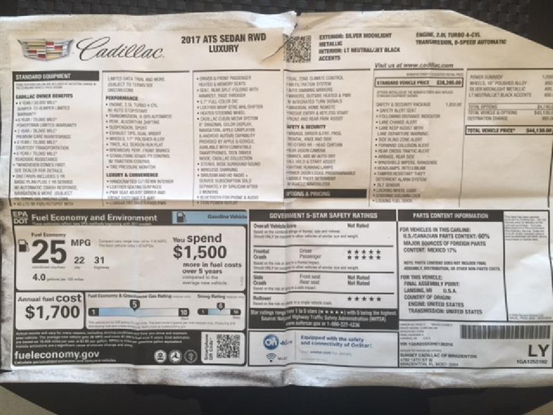 Cadillac ATS take over a lease Sarasota FL