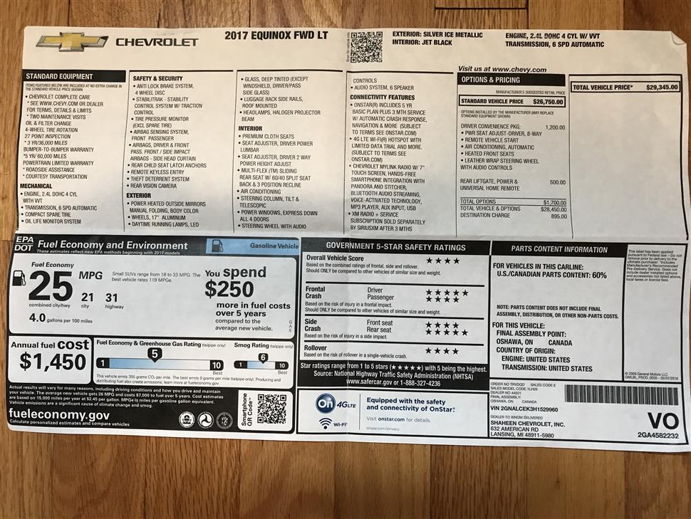 Chevrolet Equinox car lease swap Lake  MI